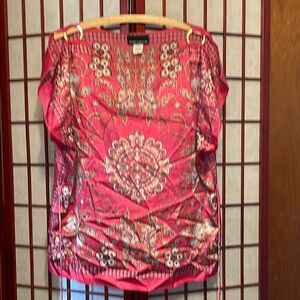 Marianne Pink Embellished Blouse/2X